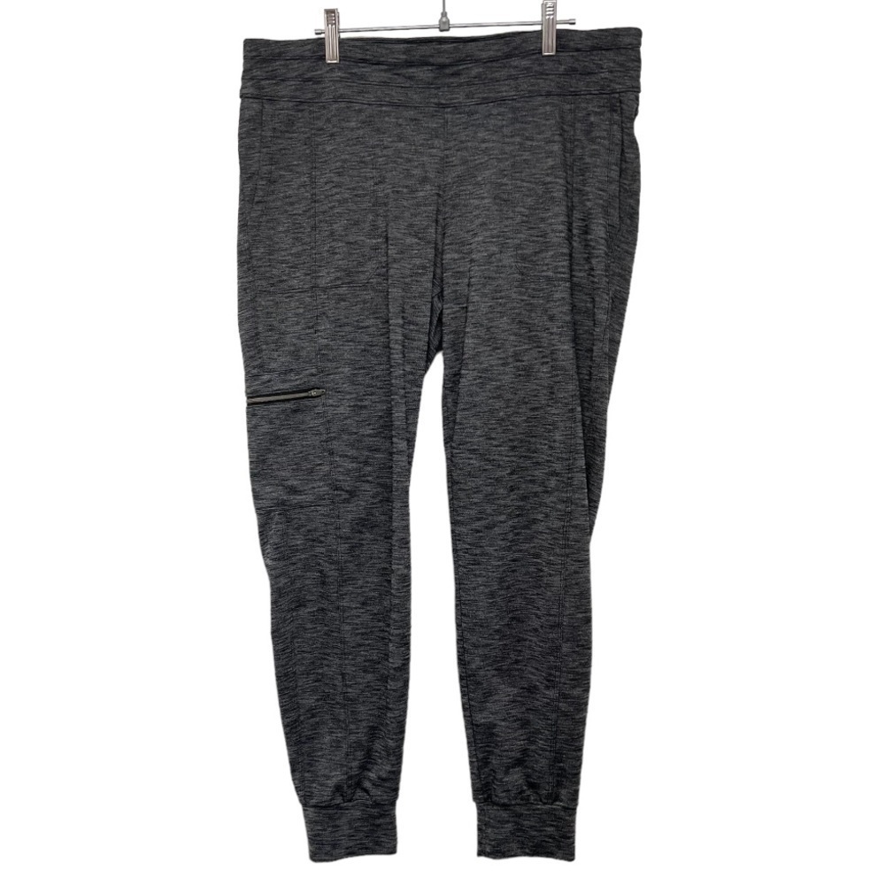 Athleta Gray Space Dye Metro Joggers Active Athletic Women’s Large - Picture 4 of 13
